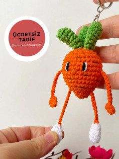 Amigurumi Havuç Anahtarlık Yapımı: Ücretsiz Tarif