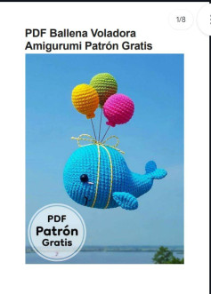 Ballena Voladora Amigurumi con Globos: Patrón Gratuito