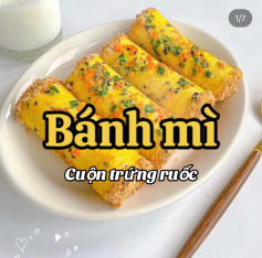 Bánh Mì Cuộn Trứng Rưới Hành Ngon Ngất Ngây