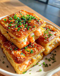 Bánh Mì Nướng Tôm Chiên Vừng Giòn Thơm Ngon Khó Cưỡng