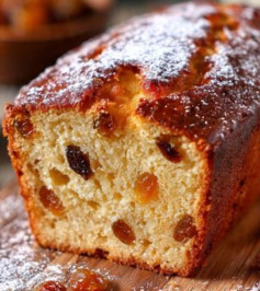 Bizcocho Esponjoso de Ron y Pasas Hidratadas