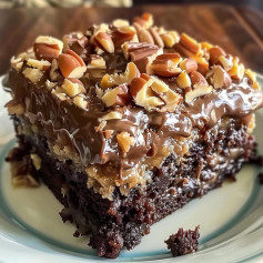 Bolo Alemão de Chocolate com Coco e Nozes Molhadinho