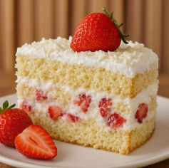 Bolo Gelado de Morango e Leite Ninho: Delícia Cremosa e Refrescante