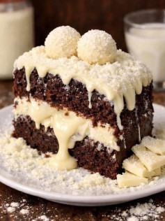 Bolo Trufado de Leite Ninho com Ganache de Chocolate