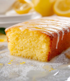 Budín de Limón Esponjoso con Glaseado Cítrico