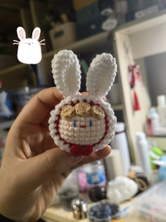 Búp bê móc len hình thỏ dễ thương cho người mới bắt đầu