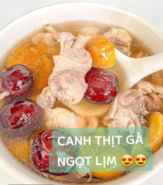 Canh Gà Dinh Dưỡng Hầm Táo Đỏ