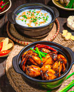 Cháo Ếch Singapore Cay Thơm Với Sốt X.O Đậm Đà