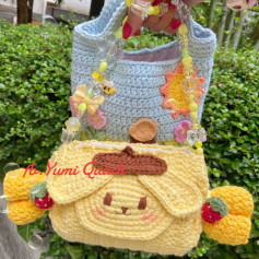 Charming Crochet Bags with Cute Character Designs