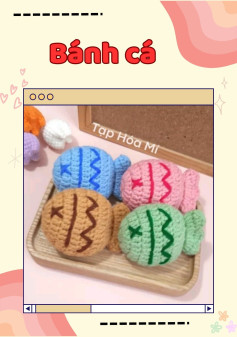 Chart móc len bánh cá dễ thương và đầy màu sắc