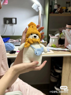 Chart móc len hình gấu trắng dễ thương cho người mới bắt đầu