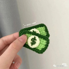 Chart móc len hình tờ tiền đô la sáng tạo và dễ thương