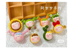 Colorful Crochet Character Faces for Creative Projects