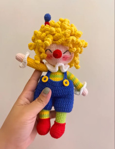 Colorful Crochet Clown Toy Pattern for Beginners