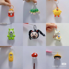 Colorful Crochet Keychain Collection: Cute Animals and Characters