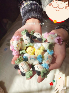 Colorful Crochet Vegetables and Animals Held in Hands