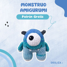 Crea un monstruo amigurumi con este patrón gratuito y fácil