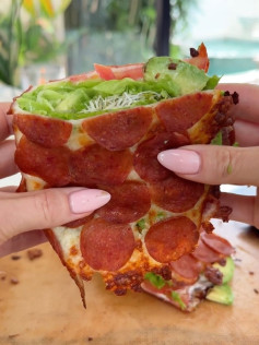 Crispy Pepperoni Avocado Delight Sandwich