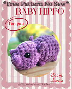 Crochet a Cute Baby Hippo with This Free Pattern