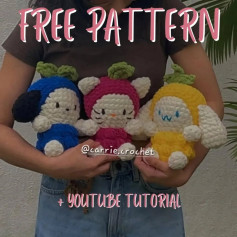 Crochet Cute Fruit Characters with Free Pattern and Video Guide