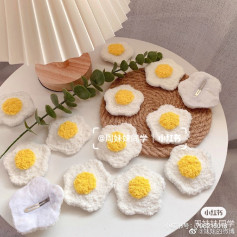 Crochet Fried Egg Hair Clips: A Fun and Easy DIY Project