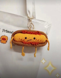 Crochet Hot Dog Keychain Pattern for Cute Accessories