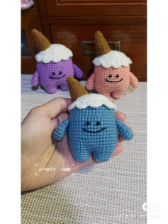 Crochet Ice Cream Cone Monsters Pattern for Cute Decorations