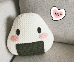 Crochet Onigiri Pillow Pattern for Cozy Home Decor