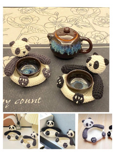 Crochet Panda Coasters: Cute and Functional Handmade Decor