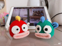 Crochet Pattern: Adorable Fish Toys with Big Eyes