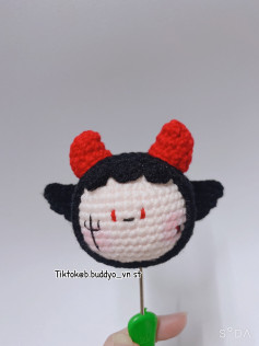 Crochet Pattern: Cute Little Devil Amigurumi with Red Horns