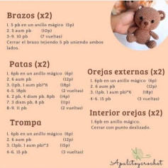 Crochet Pattern for Cute Amigurumi Bear with Detailed Instructions