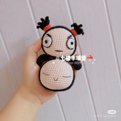 Crochet Pattern for Cute Amigurumi Character with Pigtails