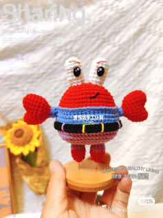 Crochet Pattern for Cute Cartoon Crab Amigurumi
