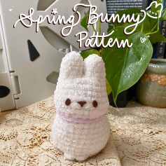 Crochet Pattern for Cute Spring Bunny Amigurumi Toy