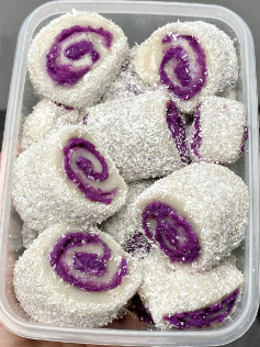 Cuộn Khoai Lang Tím Dẻo Thơm Vị Dừa