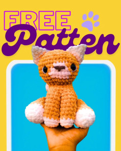 Cute Amigurumi Cat Free Crochet Pattern for Beginners