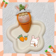 Cute Bunny in a Carrot Crochet Pattern