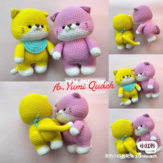 Cute Crochet Cat Dolls Pattern for Beginners