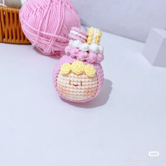 Cute Crochet Doll with Pink and Yellow Details