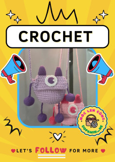Cute Crochet Monster Bag Pattern for Beginners