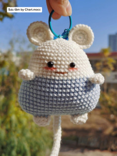 Cute Crochet Mouse Keychain Pattern for Beginners
