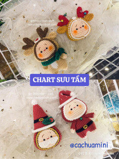 Cute Crochet Patterns for Christmas Reindeer and Santa Claus