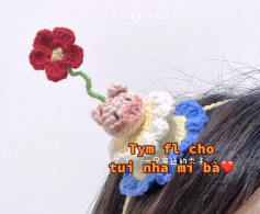 Cute Crochet Pig and Flower Hair Accessory Pattern