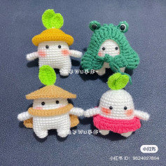 Cute Crochet Radish Characters with Adorable Outfits
