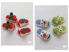 Cute Crochet Slippers with Fruit and Animal Designs