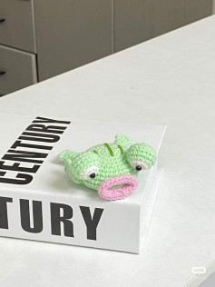 Cute Green Fish Crochet Pattern on a Book