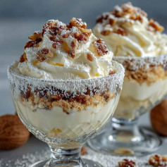 Delícia de Ricota com Nozes e Creme Aveludado