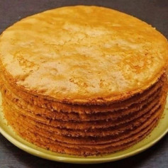 Домашний торт со сметанными коржами за полчаса