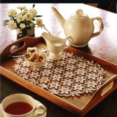 Elegant Crochet Doily for a Sophisticated Tea Setting